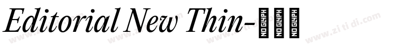 Editorial New Thin字体转换